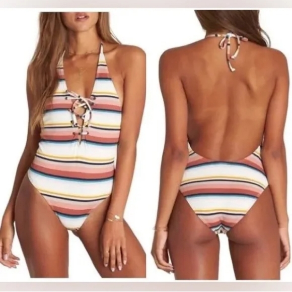 Billabong Other - Billabong Striped Easy Daze One Piece Swimsuit. Size S